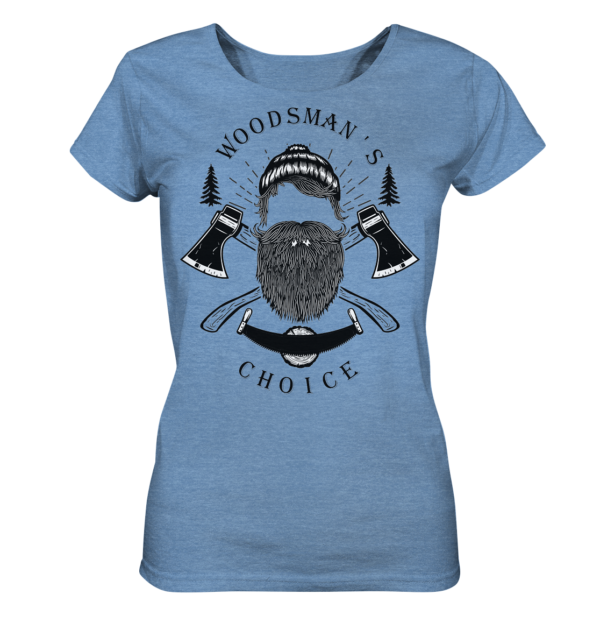 Woodsman's Choice Logo Shirt für Frauen - Organic Shirt versch. Farben (meliert) – Bild 2