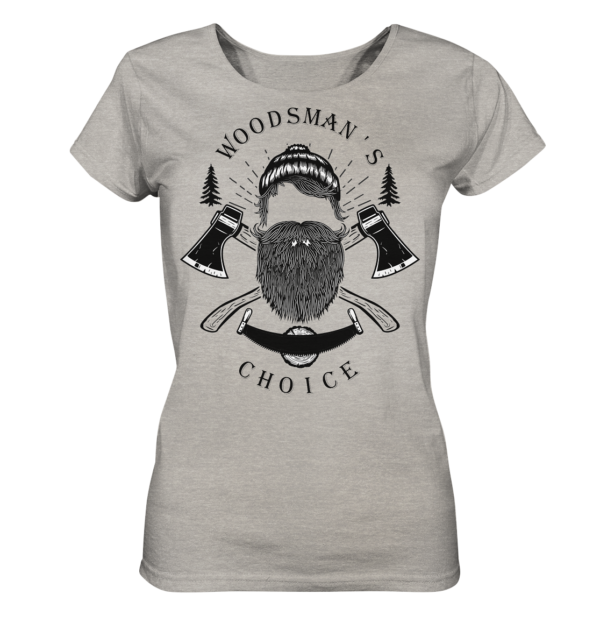 Woodsman's Choice Logo Shirt für Frauen - Organic Shirt versch. Farben (meliert)