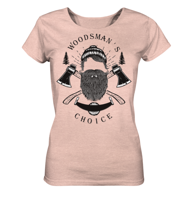 Woodsman's Choice Logo Shirt für Frauen - Organic Shirt versch. Farben (meliert) – Bild 3