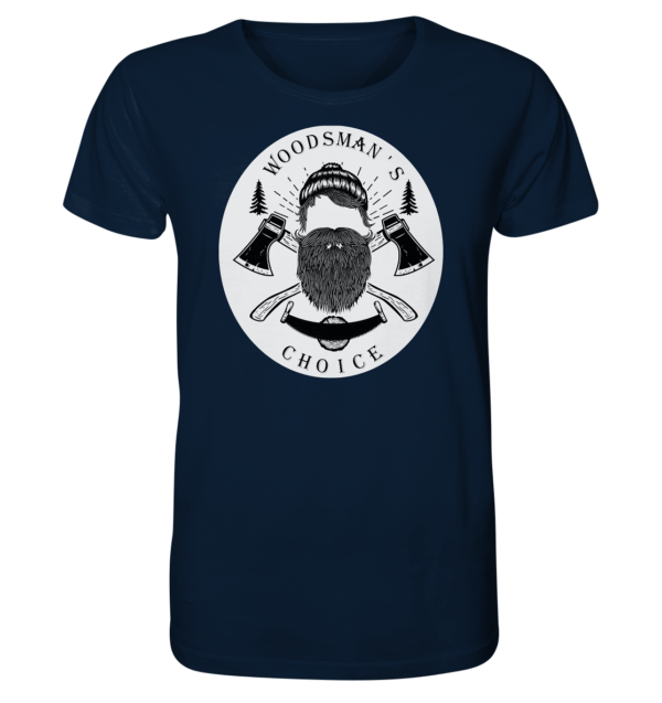 Woodsman's Choice Logo Shirt (rund) für Männer - Organic Shirt versch. Farben – Bild 4