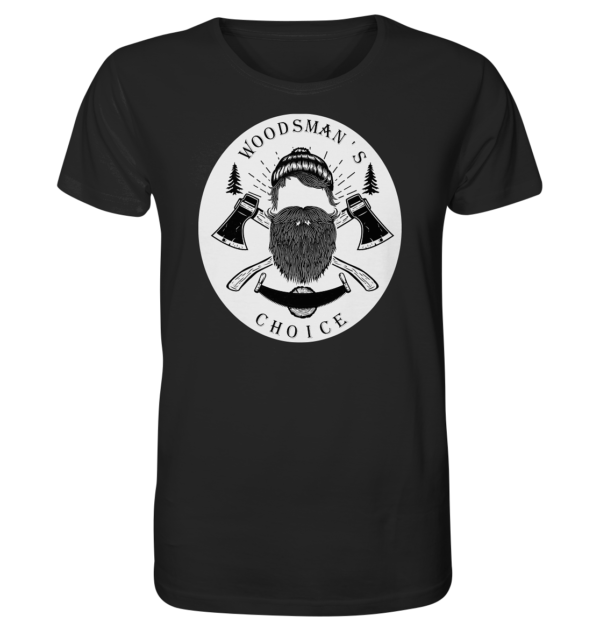 Woodsman's Choice Logo Shirt (rund) für Männer - Organic Shirt versch. Farben – Bild 2