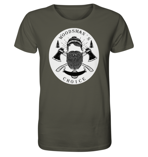 Woodsman's Choice Logo Shirt (rund) für Männer - Organic Shirt versch. Farben – Bild 3