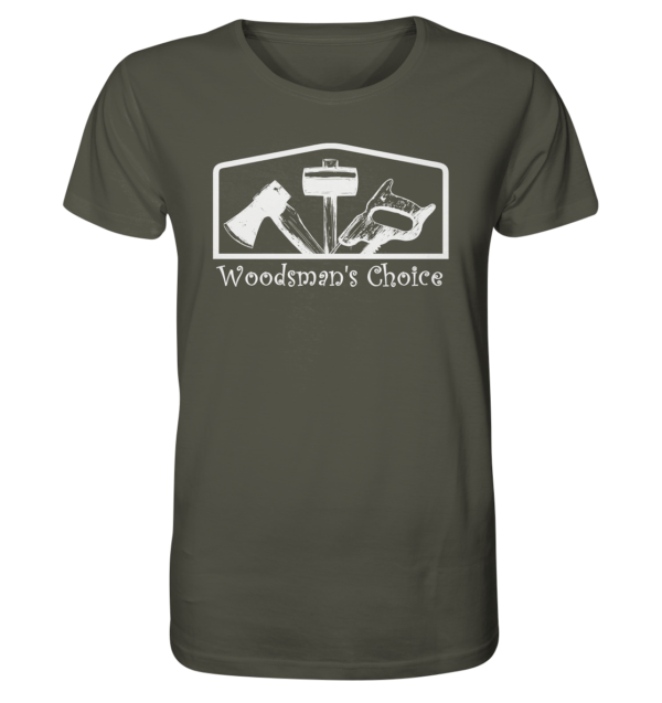 Woodsman's Choice 'Axt Hammer Säge' (helles Design) für Männer - Organic Shirt