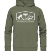 Woodsman's Choice 'Axt Hammer Säge' (helles Design) - Premium Unisex Hoodie – Bild 4